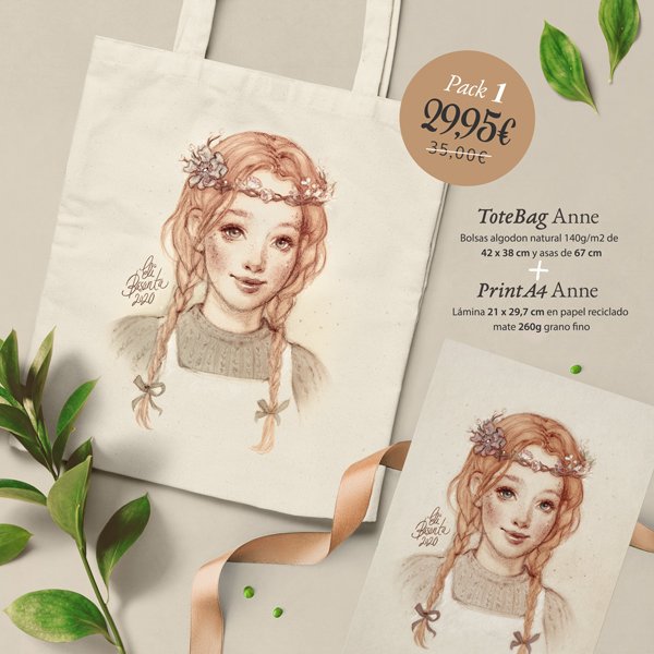 Pack Anne with an E color (ToteBag+Print)