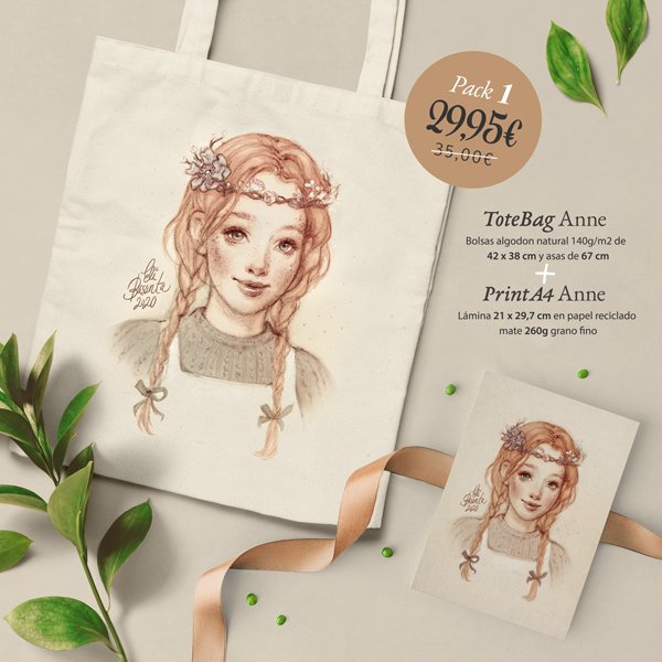 Pack Anne with an E color (ToteBag+Print)