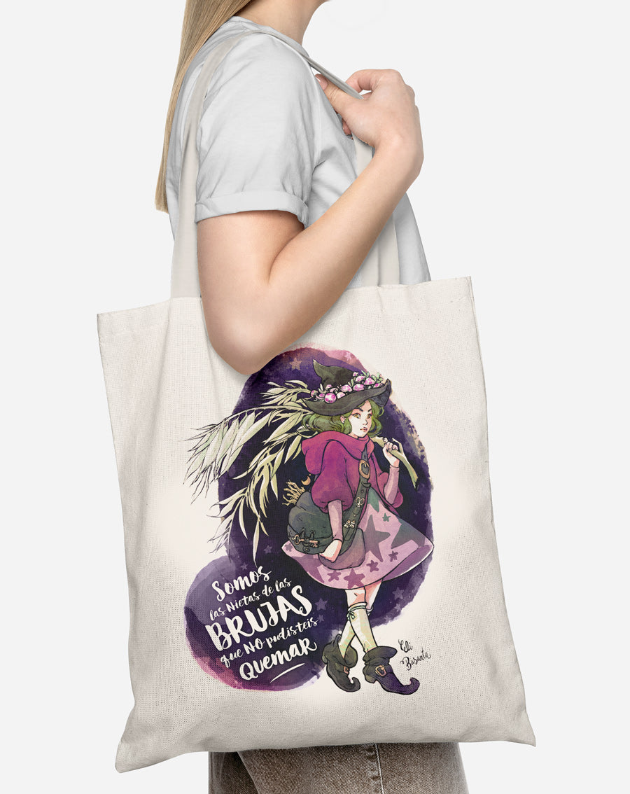 Tote Bag Feminist Witch Color Natural