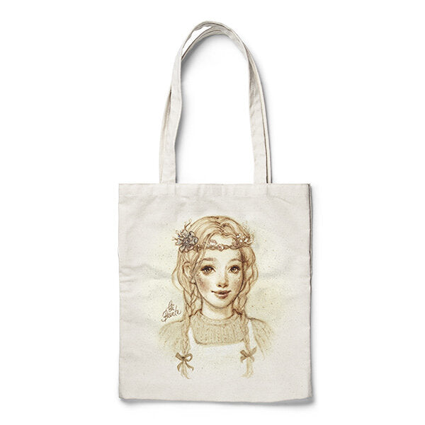 Tote Bag Anne with an E (sepia) Color Natural
