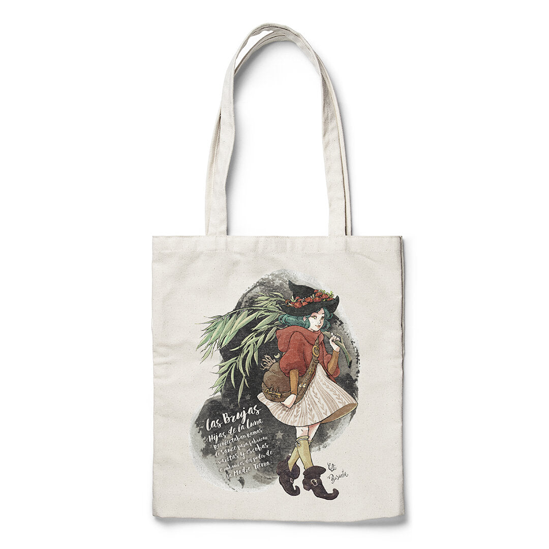 Tote Bag Rustic Witch Color Natural